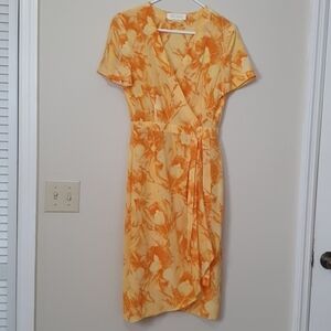 Vintage Escada Wrap Around Floral Silk Dress